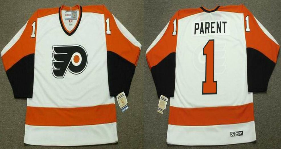 2019 Men Philadelphia Flyers 1 Parent White CCM NHL jerseys